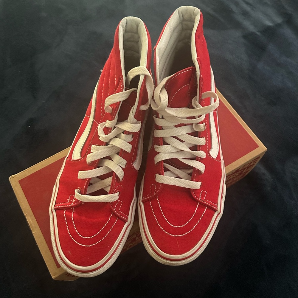 Vans Red High-Top Sneakers